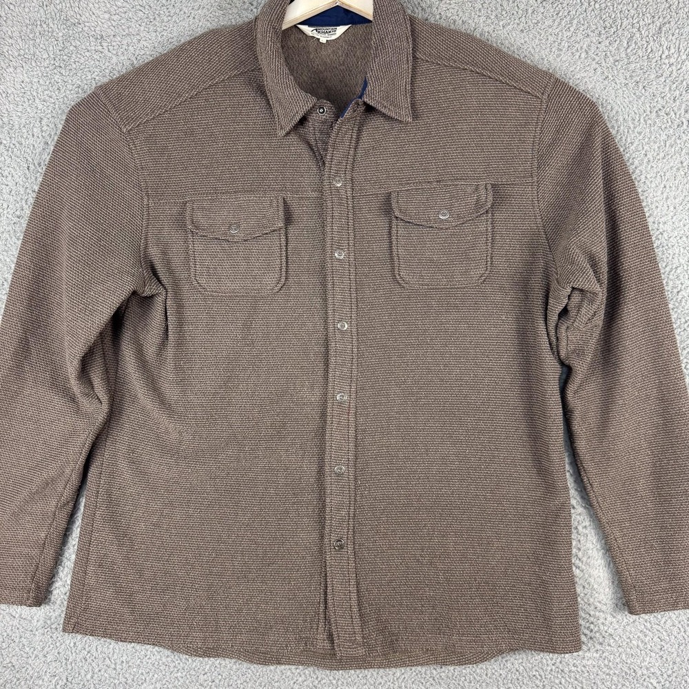 Mountain Khakis Mens Large Brown Snap Front‎ Western Heavy Outdoor Layer F217710